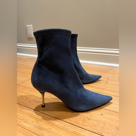 Sergio Rossi Suede Calf Bottie Size 5 - Picture 1 of 9